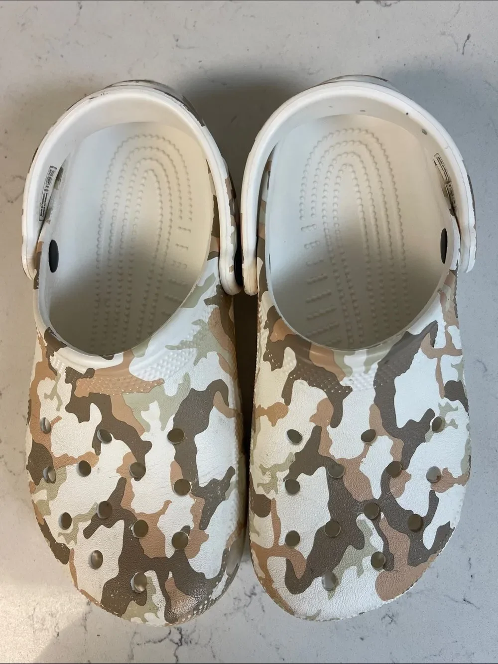 Crocs Classic Clog Camouflage Printing Beach 'White Camouflage' Mens 6 Women’s 8